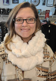 faux fur infinity wrap around scarf