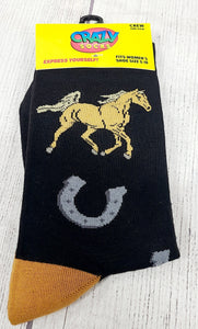 crazy socks- horse