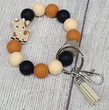 keychain wristlet for keys- goats