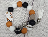 keychain wristlet for keys- goats