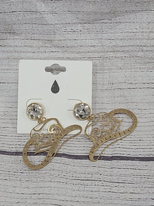 sparkle night cowboy hat earring