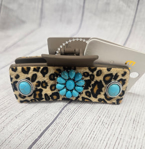 fancy hair claw clip- cheetah