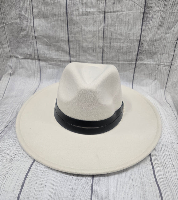 cream fashion hat