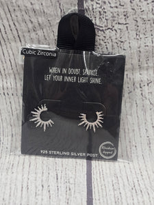 sun earring- 925 sterling