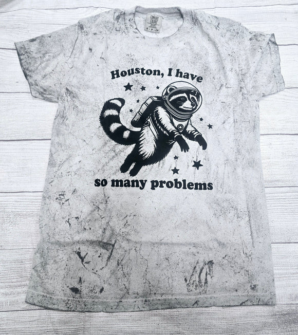 houston we have a problem racoon shirt