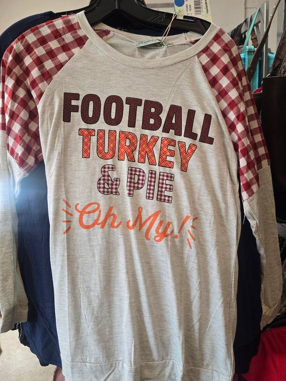 football turkey and pie