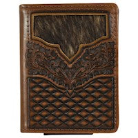 JUSTIN BIFOLD CARD WALLET BRINDLE INLAY 2122565M9