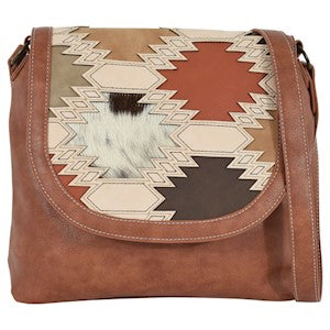 Trenditions CATCHFLY CROSSBODY SOUTHWEST COLOR BLOCK W/BRINDLE INLAY 23015527