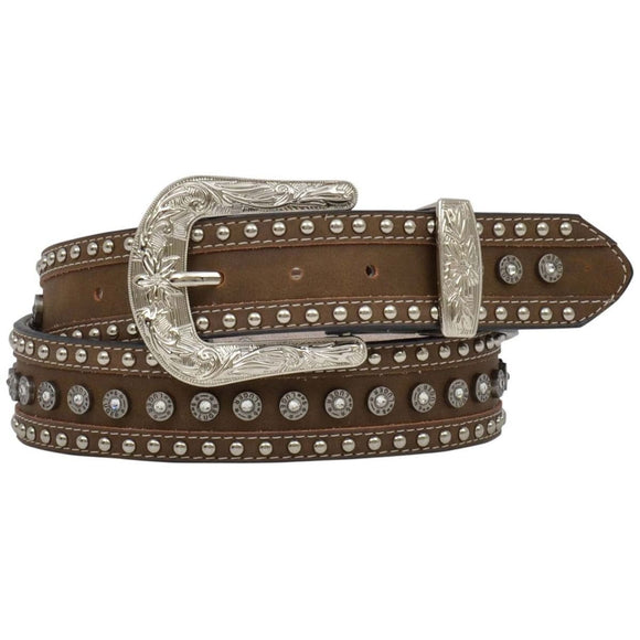 Angel Ranch Women's Brown Gun Shell Leather Belt DA3742