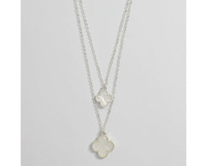 silver clovers with mother of pearl