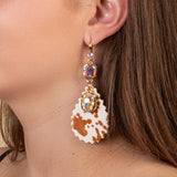 Animal Print drop Earrings