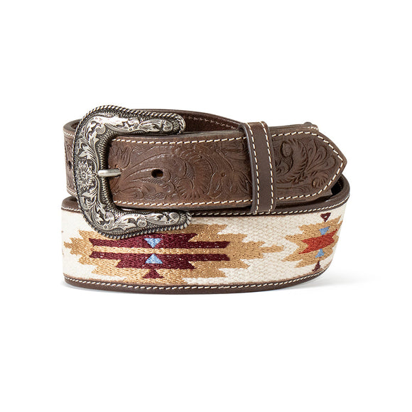 Ariat Mens Aztec Embroidered Belt 1 1/2in a1014008