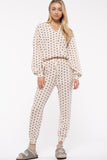 SPLIT NECK POLKA DOT COMBO SET