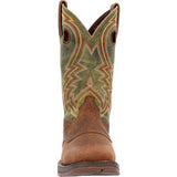 Rebel™ by Durango® Dark Chestnut and Hunter Green Western Boot ddb0390