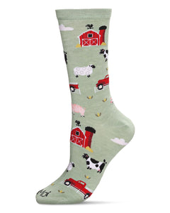 memoi bamboo Rayon socks- farm fun