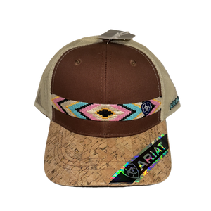 Ariat Ladies Aztec Cork Tan Trucker Cap A300018008