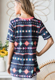 bright aztec pattern t shirt