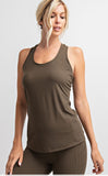 butter razorback tank top- olive