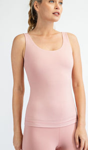 butter soft slimming tank top- pink