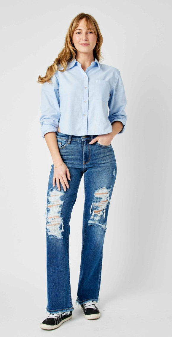 judy blue- mid rise dad jeans 82605reg