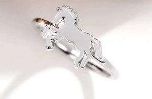 silver horse ring