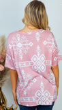 dusty pink aztec tshirt