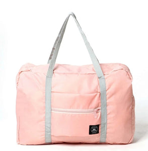 pink duffel bag