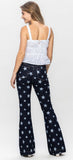 judy blue- all over star print flare jeans 88662