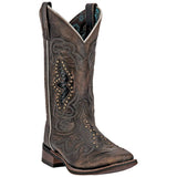 LAREDO WOMEN'S SPELLBOUND BLACK LEATHER COWGIRL BOOTS 5660