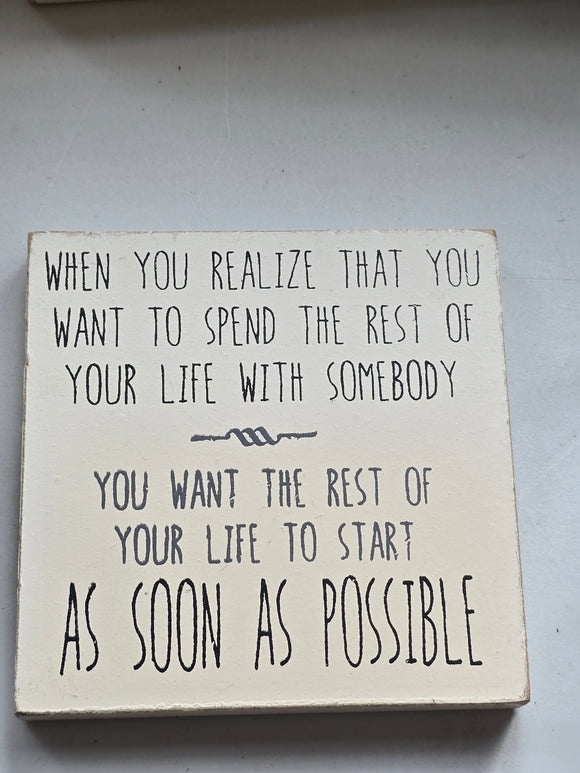 rest of my life