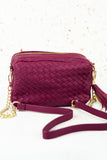 WILHELMINA WOVEN FAUX LEATHER BAG