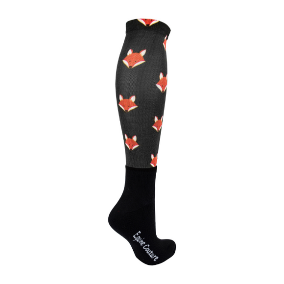 fox - EQUINE COUTURE PRINTED OVER-THE-CALF BOOT SOCKS- 44