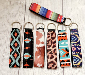 small neoprene wristlet keychain