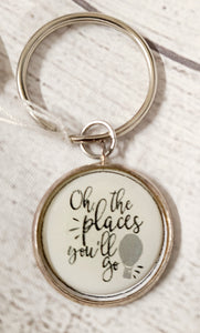 oh the places youll go keychain