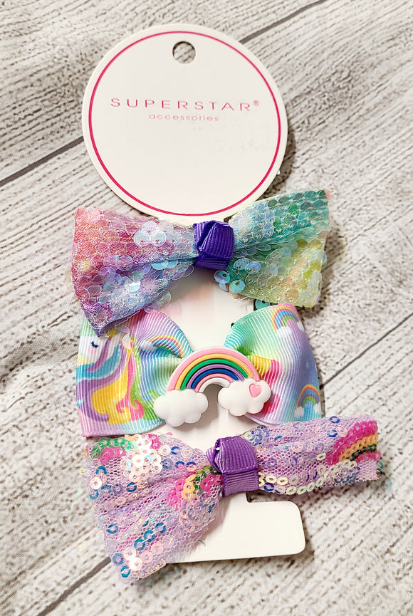 little girls unicorn hair clips