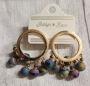 multi colored ball earring