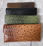 faux vegan crocodile wallets