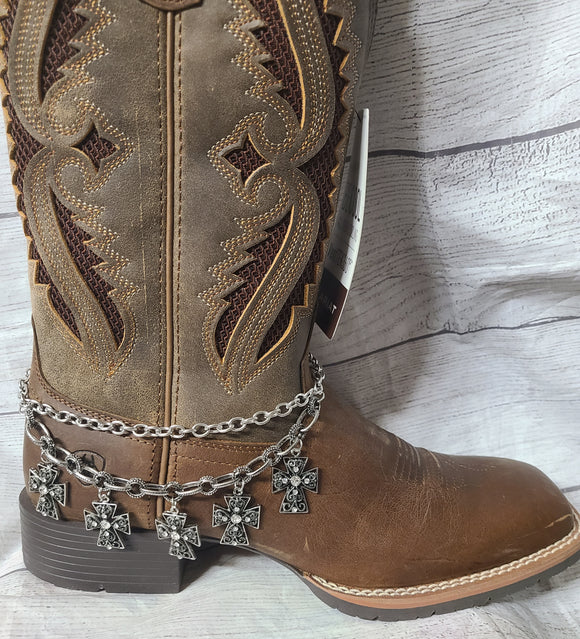 filligree cross boot bracelet