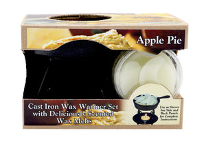 apple pie cast iron skillet warmer set